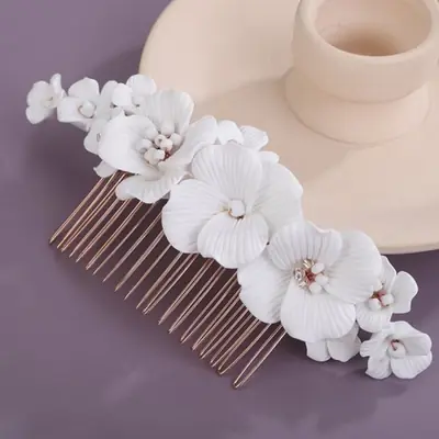 Image de Peigne de Mariée en Résine - Accessoire Élégant