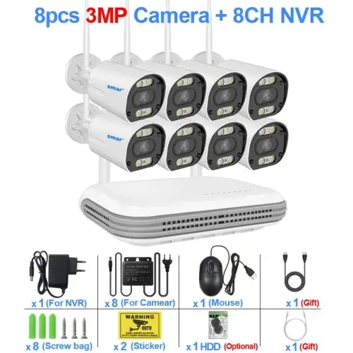 8CH NVR 8 Cams 3MP