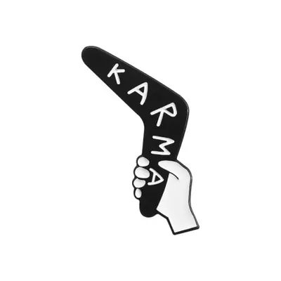 Image de Épingle Karma Bouddhiste - Badge Spirituel Créatif