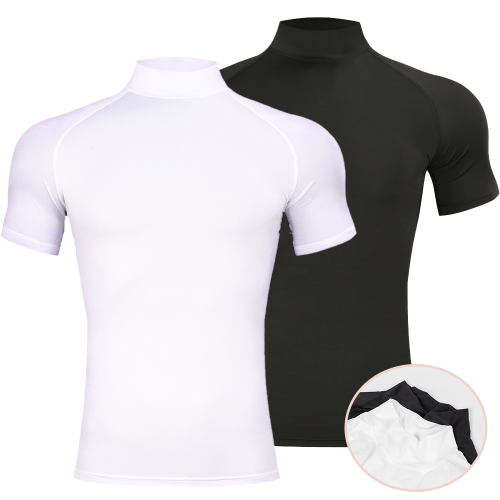 Afbeelding van Herensport T-shirt met Compressie voor Bodybuilding, Gym, Hardlopen en Fitness – Sneldrogend, Korte Mouw, Strak Passend Workout Top