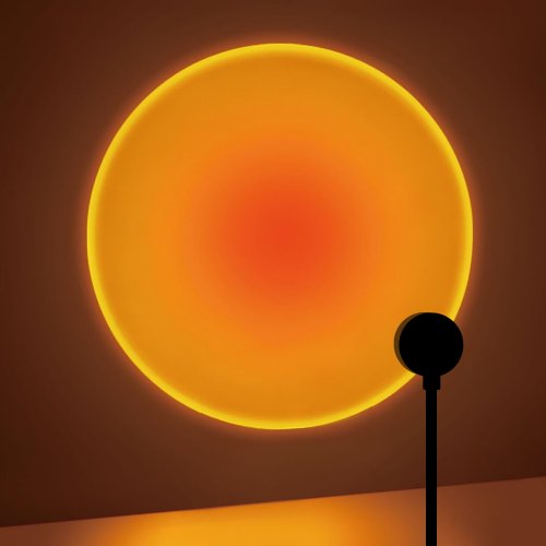 Immagine di Lampada per proiezione al tramonto, lampada d'atmosfera USB per la decorazione della casa, ruotabile multi-angolo, adatta per soggiorno e camera da letto di casa