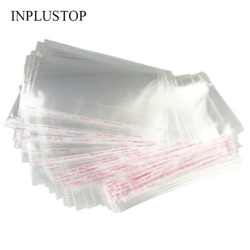 Imagen de Bolsas de Polietileno OPP Transparentes Autoadhesivas - Paquete de 100 a 300 Unidades para Embalaje de Tarjetas, Galletas y Regalos