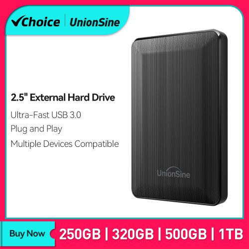 Image of Portable External Hard Drive 2.5 Inch USB 3.0 – 250GB, 320GB, 500GB, 1TB Storage for PC, Mac, Desktop, and MacBook – Reliable Data Backup & Fast Transfer