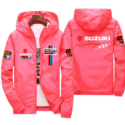 Imagen de Chaqueta Suzuki Racing para Hombre - Estilo Deportivo y Protección al Viento