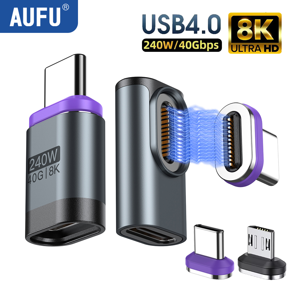 Zdjęcie Adapter USB4.0 Magnetyczny 240W, 40Gbps – Szybkie Ładowanie dla MacBooka