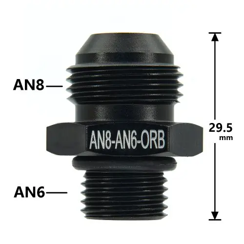 Image de Adaptateur Tuyau Carburant Alu AN6-AN12 à M14-M18 - Raccord Fileté