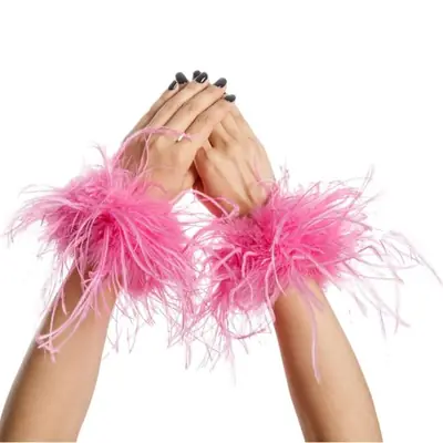 Image de Bracelet de Poignet en Plumes d'Autruche - Élégant & Luxueux