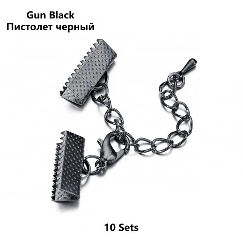 Gunmetal zwart 10 sets