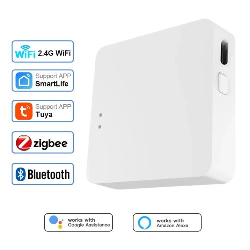 Immagine di Hub Smart Home Multi Modal Tuya con Zigbee e Bluetooth, Gateway Wireless per Dispositivi Intelligenti, Telecomando Universale, Compatibile con Alexa e Google Home