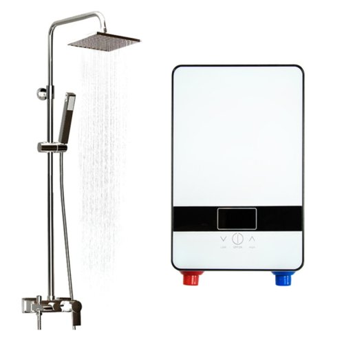 Immagine di Scaldabagno Istantaneo senza Serbatoio 6500W 220V con Termostato e Riscaldamento a Induzione - Riscaldatore Elettrico per Doccia Automatica di Alta Qualità con Touch Smart