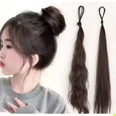 Perruque Chignon Boule Volume Naturel - Fibre Synthétique