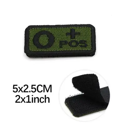 Image de Patch Tactique Brodé Type Sang - Badge Militaire AB