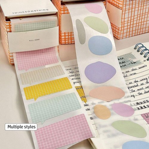 Image of 100PCS/Set Pull-out Memo Pad Creative Sticky Note Full Adhesive Labels Stickers DIY Scrapbook Sticker Student Tearable Notepad