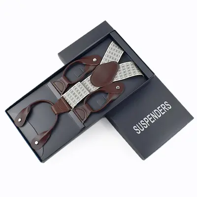 Image de Bretelles Homme 35 mm Élastiques avec Boutons - Style Classique
