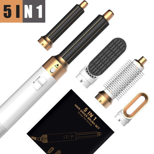 Image of Natural Hair Styling Set – 5-in-1 Professional Hot Comb & Curling Iron with Ceramic Heating for Smooth, Healthy Hair