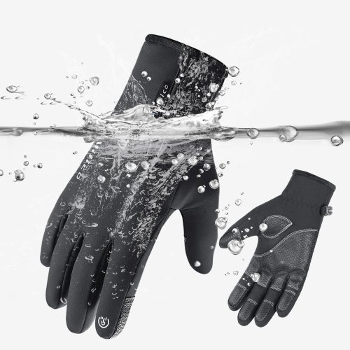 Afbeelding van Waterdichte Winterhandschoenen voor Skiën, Fietsen en Bergbeklimmen – Zwart, Warm, Touchscreen & Antislip