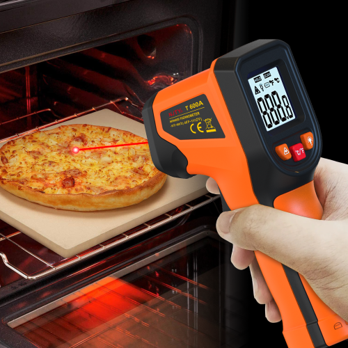 Image of NJTY T600A Digital Infrared Thermometer Gun – Handheld Non-Contact Laser Temperature Sensor with LCD Display, Industrial Grade Pyrometer Up to 600°C