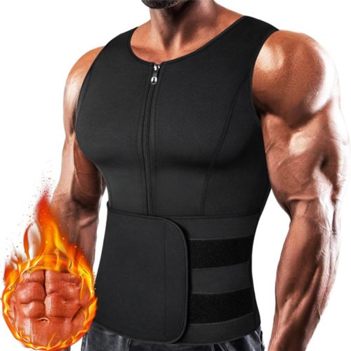 Imagen de Chaleco Moldeador de Cintura con Cremallera en Neopreno para Hombre – Faja Adelgazante con Efecto Sauna y Compresión Corporal