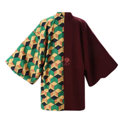 Image de Costume Cosplay Tomioka Giyuu - Haori Brodé de Qualité Supérieure