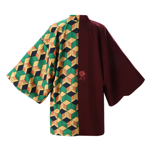 Image de Costume Cosplay Tomioka Giyuu - Haori Brodé de Qualité Supérieure