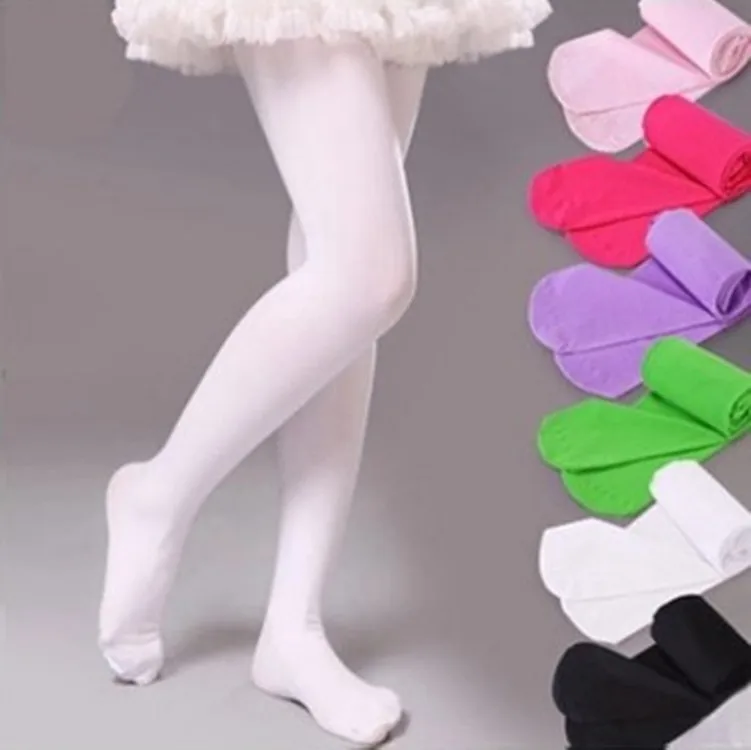 Image de Collants de Ballet Blancs pour Filles - Professionnels & Élastiques