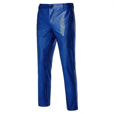 Image de Pantalon Homme Luxe Paillettes à Carreaux - Tenue de Danse & Fête