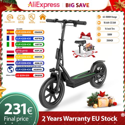 Image of Juicease ESBS Pro 500W Electric Scooter with 10.4-inch Wheels and 22.5Ah Battery – Powerful Smart Kick Scooter for Adults, Up to 100km Range