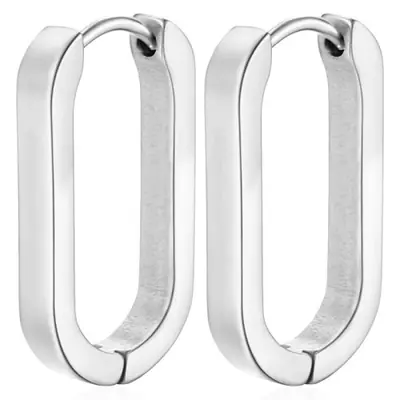 Image de Boucles d'oreilles carrées dorées - Style Punk Minimaliste Unisexe