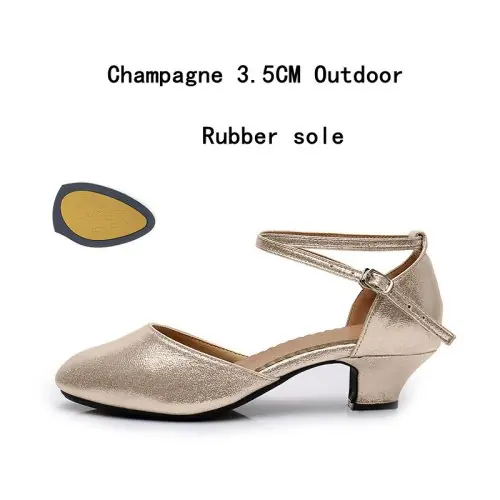 Image de Chaussures de Danse Femme - Talons Bas & Semelle Souple