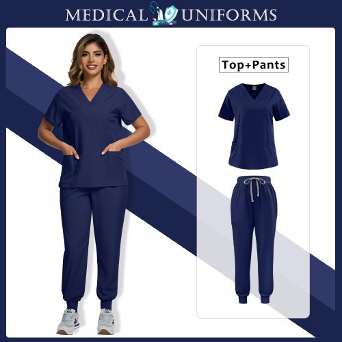 Image de Uniforme Médical Femme - Combinaison Élastique & Rapide Séchage