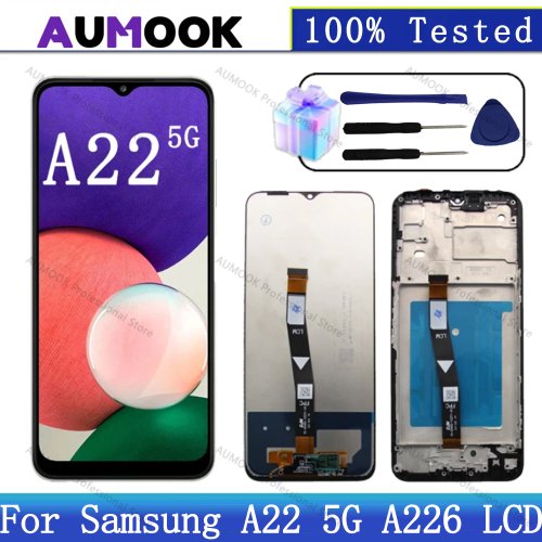 Image of High-Quality LCD Display with Touch Screen Digitizer Assembly for Samsung Galaxy A22 5G (Model A226B/A226L) - Fully Tested and Ready to Install