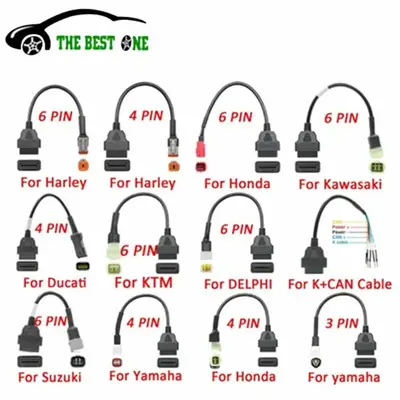 Image de Câble OBD2 Universel pour Moto - Compatible Toutes Marques