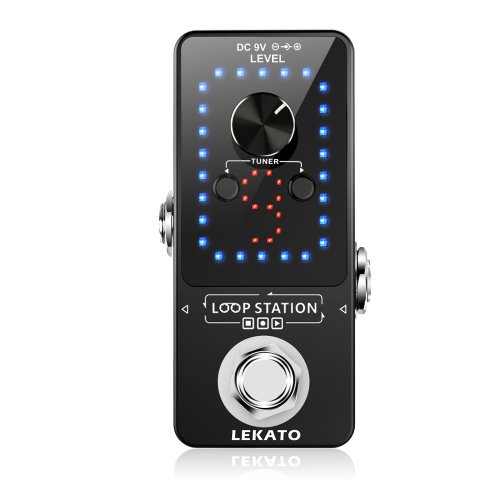 Image of LEKATO Guitar Effect Pedal Looper 9 Loops 40 Minutes Recording Time Loop Station with Tuner Overdub Guitar Looper Musical Sports