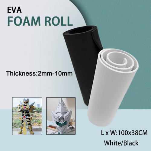Image of Premium Natural EVA Foam Sheet Roll – 2mm & 10mm Thickness, 39x15cm, Flexible and Durable for DIY Crafts, Cosplay Costumes, and Art Projects