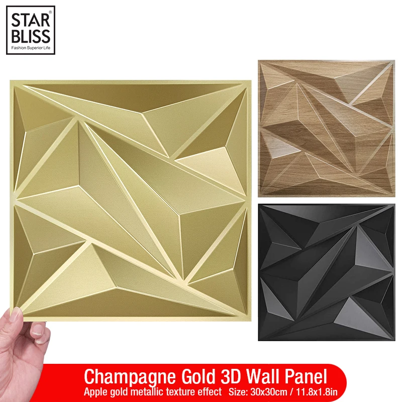 Imagen de Panel 3D Dorado Brillante para Pared - Decoración Elegante para Bodas y Fiestas