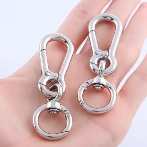Image de Porte-clés Mousqueton à Ressort - 2 Pièces Métal