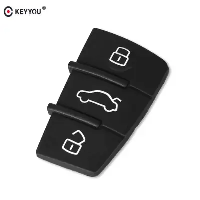 Image de Coque de Clé Audi 3 Boutons - Remplacement Tampon Caoutchouc