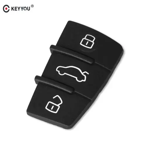 Image de Coque de Clé Audi 3 Boutons - Remplacement Tampon Caoutchouc