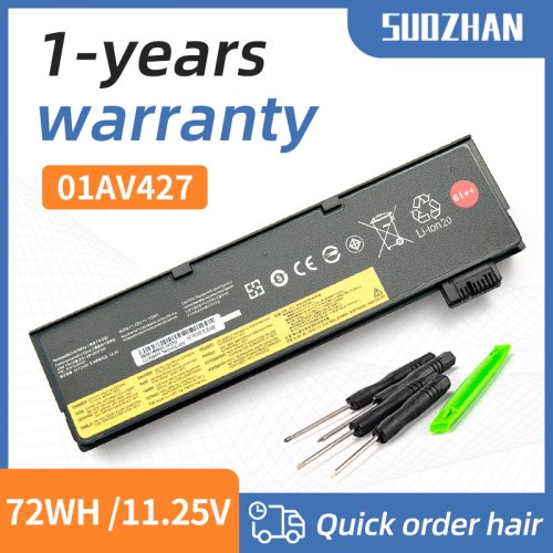 Immagine di SUOZHAN Nuovo Originale 01AV427 72Wh Batteria Del Computer Portatile Per Lenovo ThinkPad T470 T480 T570 T580 P51S P52S 01AV428 01AV492 01AV423 SB10K