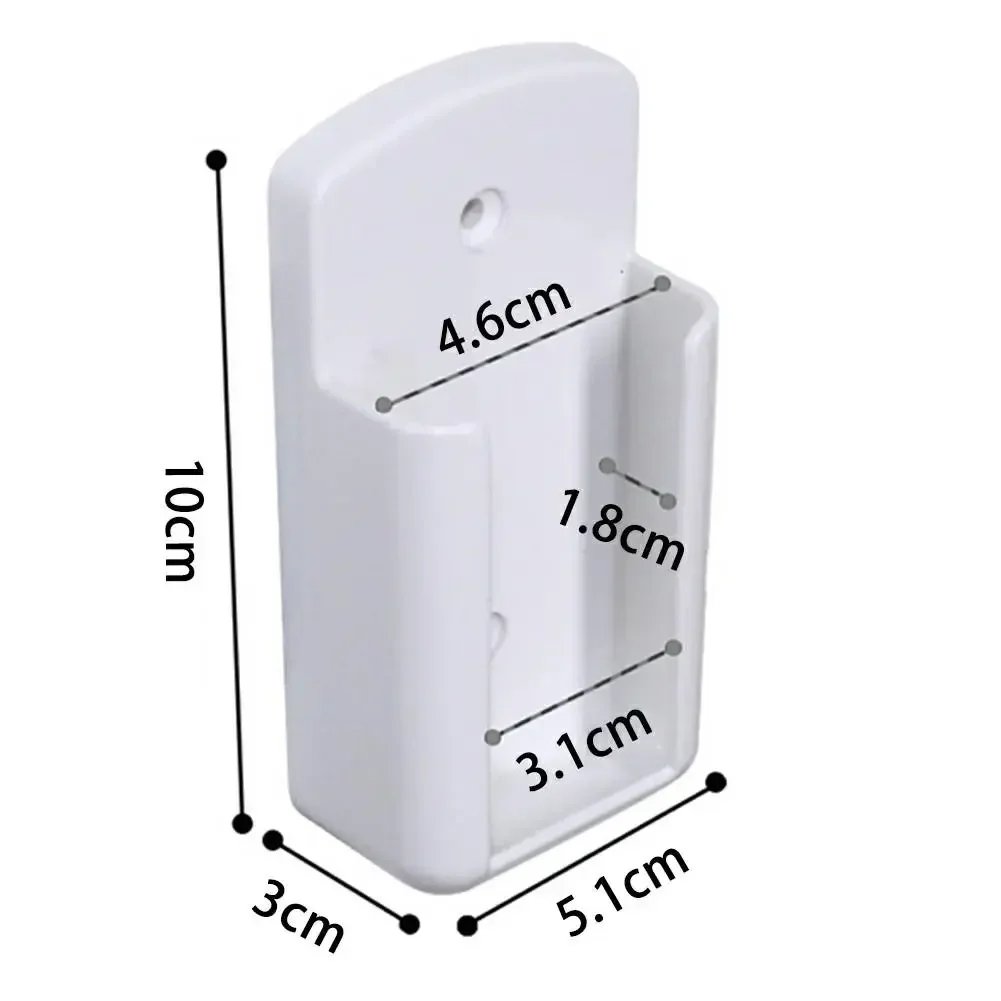 Immagine di Mensola da Parete Universale Bianca in Plastica Resistente – Supporto per Telecomandi, Condizionatori e Prese Elettriche, Montaggio Facile con Foratura