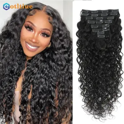 Image de Extensions de Cheveux Bouclés Naturels - 8 Pièces 120g