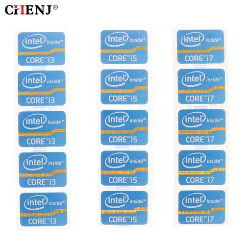 Image of Mini DIY Intel Core i3 i5 i7 i9 Logo Stickers for 4th Gen CPU - Laptop & Notebook Decoration Labels