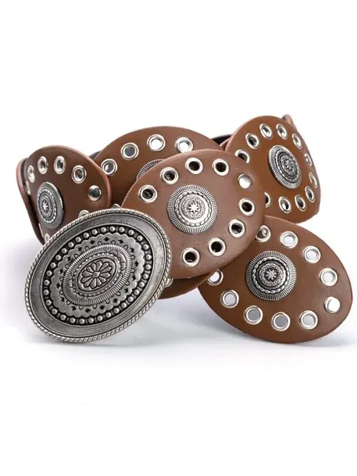 Image de Ceinture Cowgirl Vintage en PU - Style Punk & Rétro