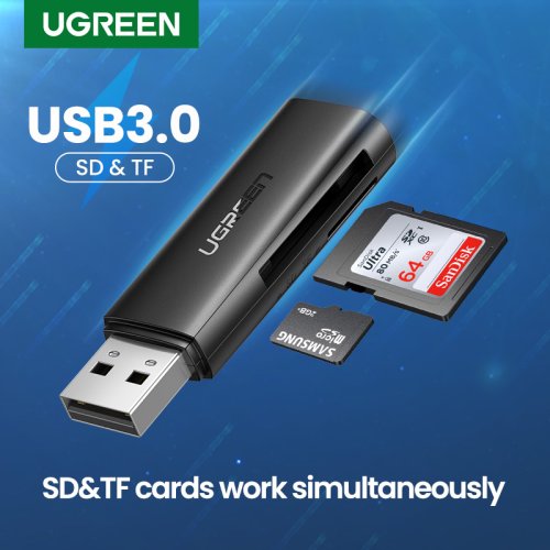 Immagine di Lettore USB 3.0 per Schede SD, Micro SD e TF - UGREEN