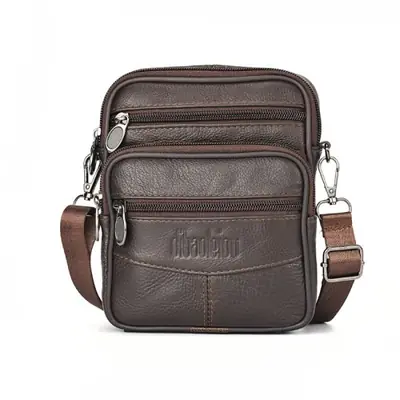 Image de Sac Bandoulière Homme Cuir Véritable - Élégant & Pratique