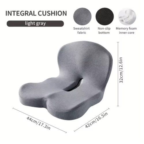 Immagine di Cuscino in Memory Foam Ergonomico per Auto, Ufficio e Sedia – Supporto Lombare e Rilievo della Schiena con Design Anatomico