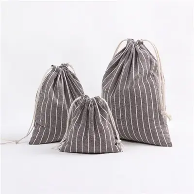 Image de Sacs de Rangement en Coton Écologiques - Idéaux pour Mariage, Noël & Bricolage