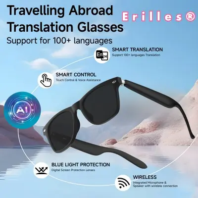 Image de Lunettes Intelligentes AI avec Traduction en Temps Réel