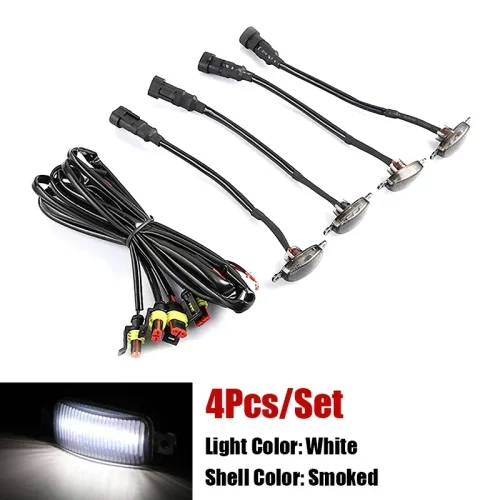 4Pcs ahumado blanco