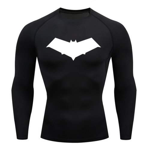 Bild von Compression Shirt Men Short Running T Shirt Gym Sports Top Quick Dry Breathable Black Fitness Sportswear Bodybuilding Clothing